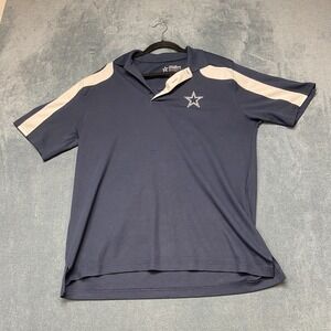 Dallas Cowboys Polo Shirt Mens XL Blue Authentic Apparel NFL Football Athleisure